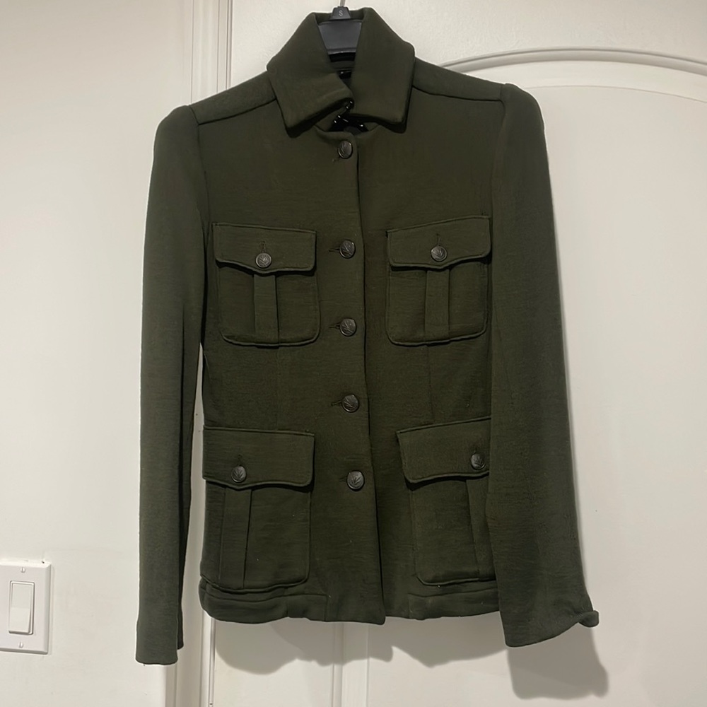 Rag & bone beautiful forest green jacket with collar and four pockets